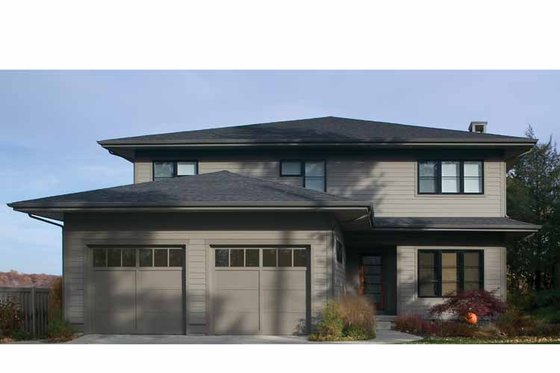 Exterior - Front Elevation 3 for Prairie House Plan #928-226 - 3 bed, 2.5 bath
