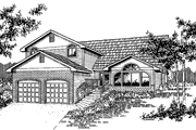 Contemporary Style House Plan - 3 Beds 2.5 Baths 2081 Sq/Ft Plan #60-666 