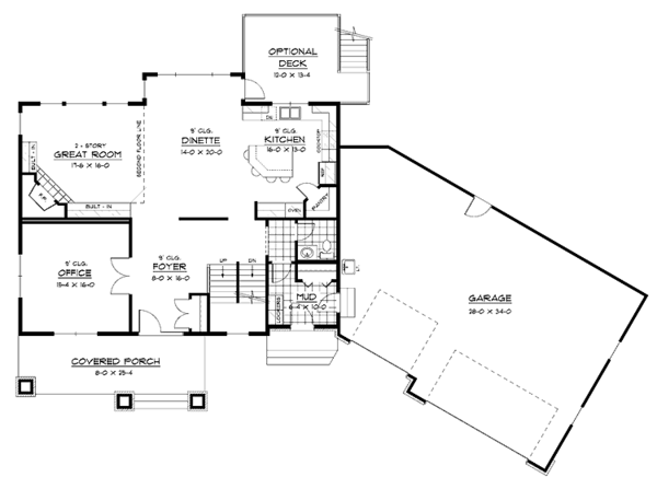 House Design - European Floor Plan - Main Floor Plan #51-630