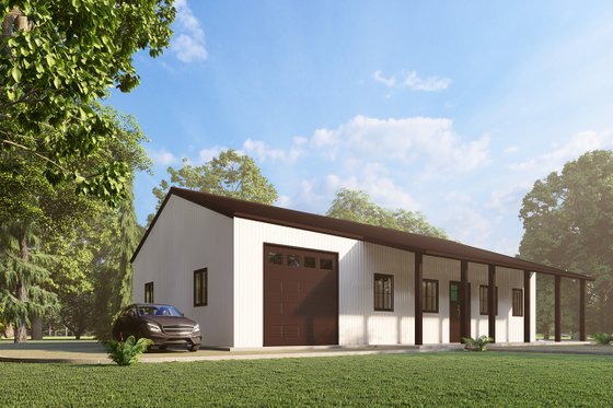 Exterior - Other Elevation for Barndominium House Plan #1107-10 - 4 bed, 2 bath