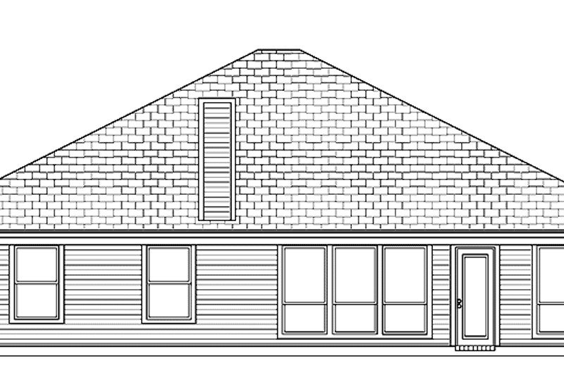 Dream House Plan - Exterior - Rear Elevation for Traditional House Plan #84-754 - 3 bed, 2 bath