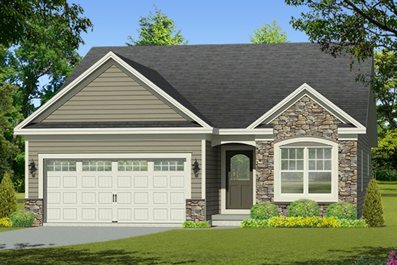 Home Plan - Exterior - Front Elevation 3 for Ranch House Plan #1010-199 - 3 bed, 2 bath