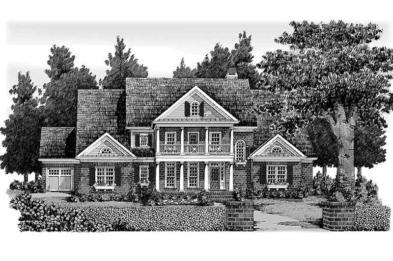 Home Plan - Exterior - Front Elevation 3 for Colonial House Plan #927-327 - 4 bed, 4.5 bath