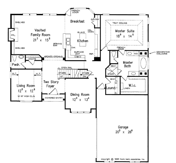 Dream House Plan - European Floor Plan - Main Floor Plan #927-190