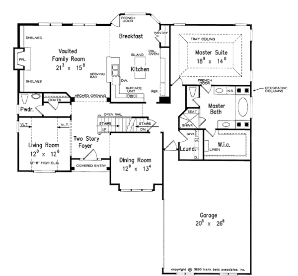 Home Plan - European Floor Plan - Main Floor Plan #927-190