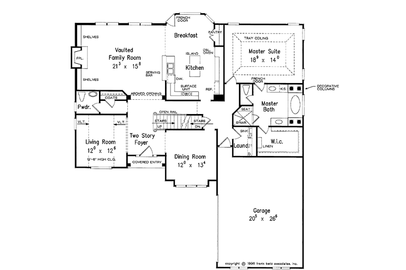 Dream House Plan - Floor Plan - Main Floor for European House Plan #927-190 - 4 bed, 3.5 bath
