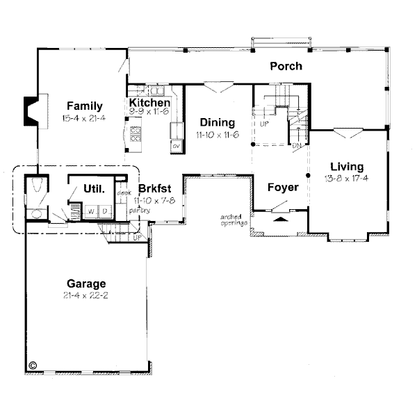 Colonial Style House Plan - 4 Beds 2.5 Baths 2878 Sq/Ft Plan #312-608 ...