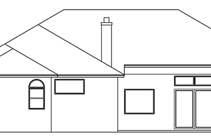 Home Plan - Exterior - Rear Elevation for Mediterranean House Plan #999-134 - 4 bed, 3.5 bath