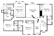 Colonial Style House Plan - 5 Beds 4 Baths 2733 Sq/Ft Plan #927-889 