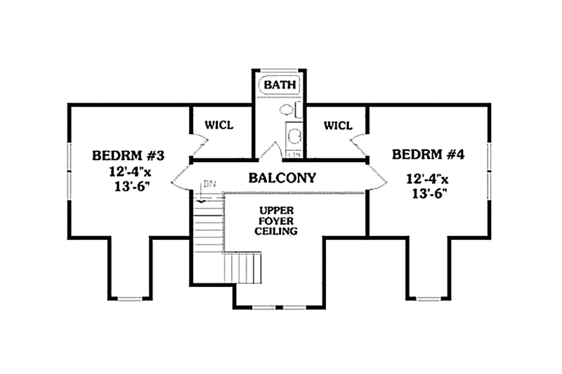 House Design - Floor Plan - Upper Floor for Country House Plan #314-273 - 4 bed, 3 bath