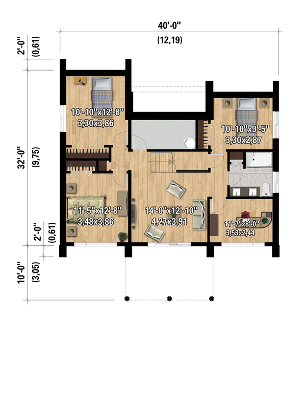 Cabin Floor Plan - Main Floor Plan #25-4962