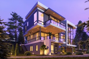 Exterior - Other Elevation for Contemporary House Plan #1066-182 - 3 bed, 4.5 bath