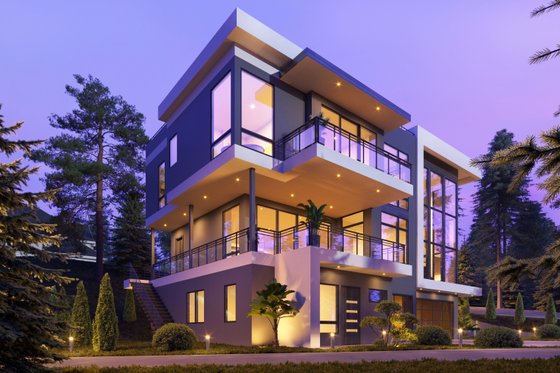 Exterior - Other Elevation for Contemporary House Plan #1066-182 - 3 bed, 4.5 bath