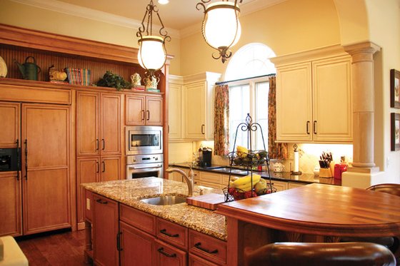 Interior - Kitchen 1 for Mediterranean House Plan #1058-14 - 3 bed, 4.5 bath