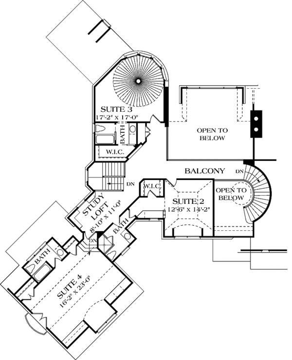 Dream House Plan - European Floor Plan - Upper Floor Plan #453-581