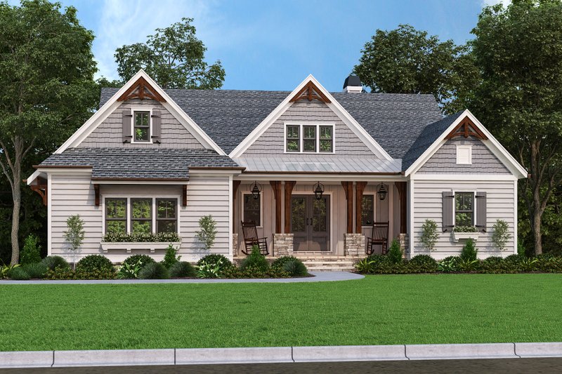 House Blueprint - Farmhouse Exterior - Front Elevation Plan #927-1015