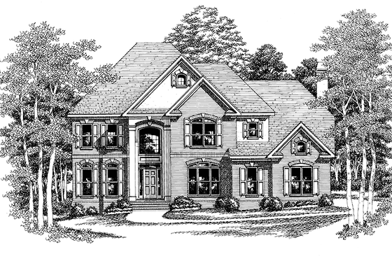 Exterior - Front Elevation 3 for Traditional House Plan #927-74 - 5 bed, 3 bath