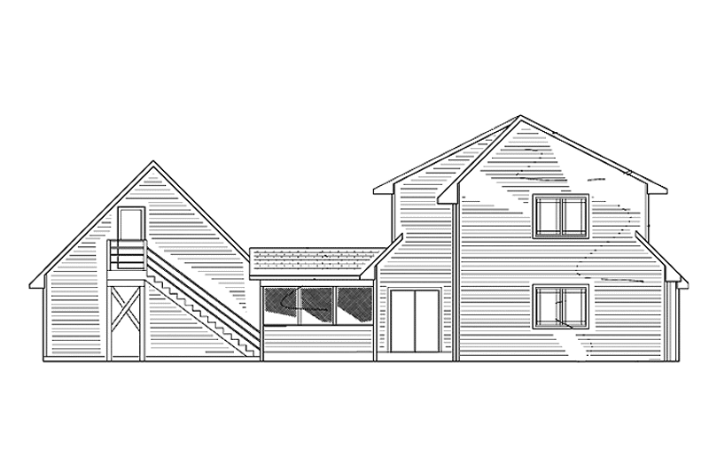 Home Plan - Exterior - Rear Elevation for Traditional House Plan #939-3 - 4 bed, 2.5 bath