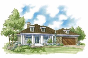 Exterior - Front Elevation 3 for Country House Plan #930-376 - 3 bed, 2 bath