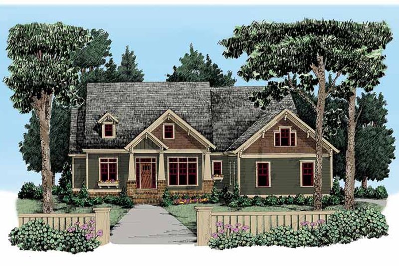 Architectural House Design - Craftsman Exterior - Front Elevation Plan #927-337