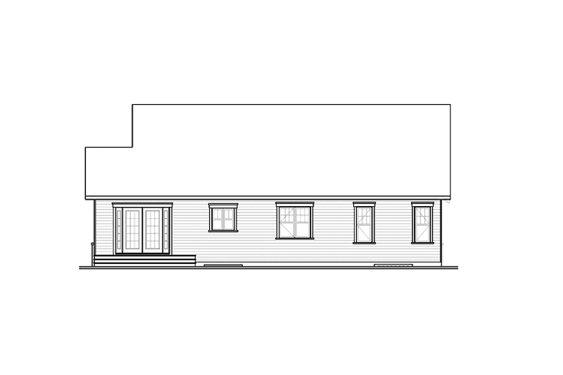 Dream House Plan - Exterior - Rear Elevation for Craftsman House Plan #23-2432 - 2 bed, 1 bath