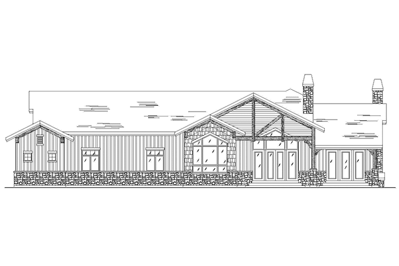 Home Plan - Exterior - Rear Elevation for Craftsman House Plan #945-113 - 3 bed, 2.5 bath