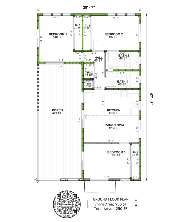 House Blueprint - Contemporary Floor Plan - Main Floor Plan #1106-45