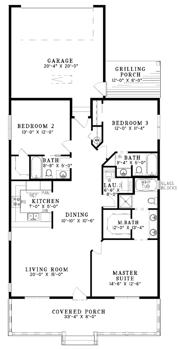 House Design - Country Floor Plan - Main Floor Plan #17-3057