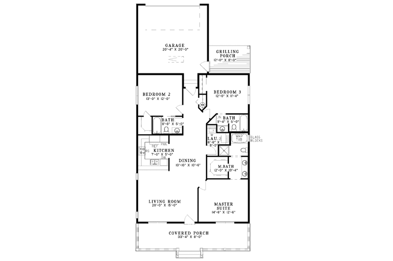 Dream House Plan - Floor Plan - Main Floor for Country House Plan #17-3057 - 3 bed, 3 bath