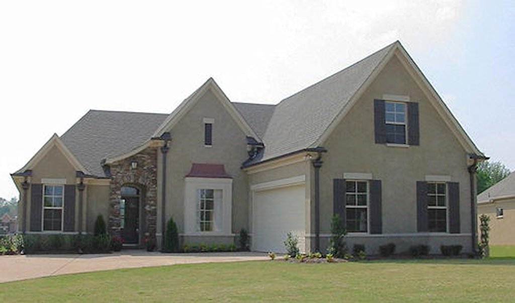 Exterior - Front Elevation 2 for European House Plan #81-13829 - 3 bed, 2 bath