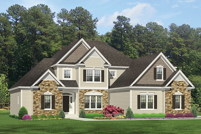 Home Plan - Colonial Exterior - Front Elevation Plan #1010-156