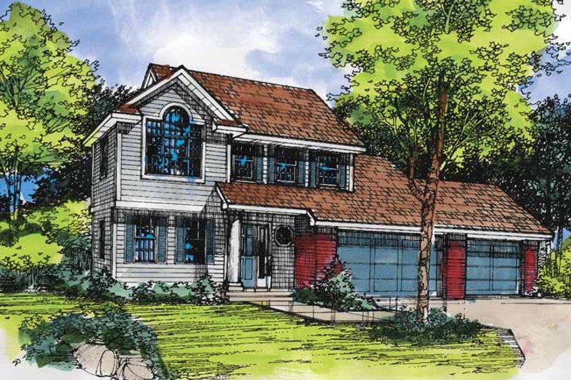 Dream House Plan - Contemporary Exterior - Front Elevation Plan #320-585