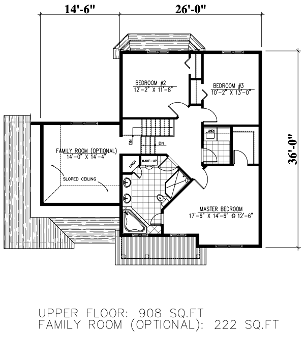 Farmhouse Floor Plan - Upper Floor Plan #138-360