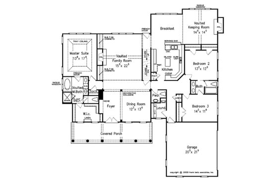 Floor Plan - Main Floor for Classical House Plan #927-910 - 3 bed, 2.5 bath