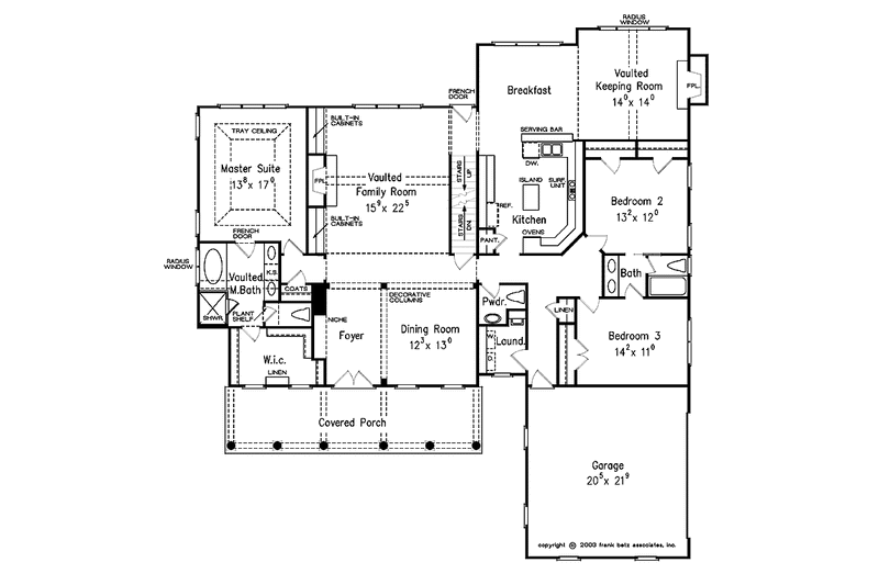 House Blueprint - Floor Plan - Main Floor for Classical House Plan #927-910 - 3 bed, 2.5 bath
