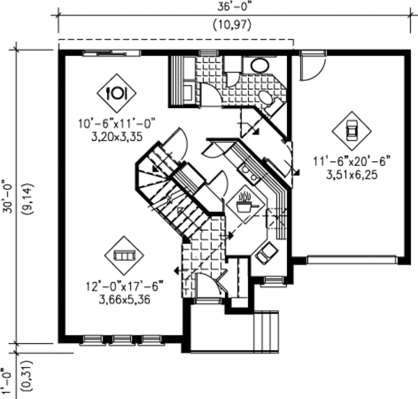 Architectural House Design - Floor Plan - Main Floor Plan #25-4235