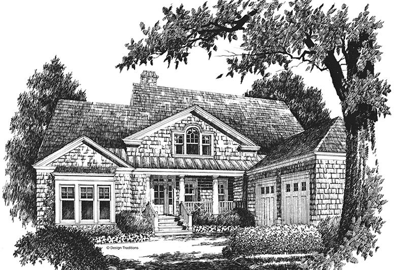 Architectural House Design - Country Exterior - Front Elevation Plan #429-201