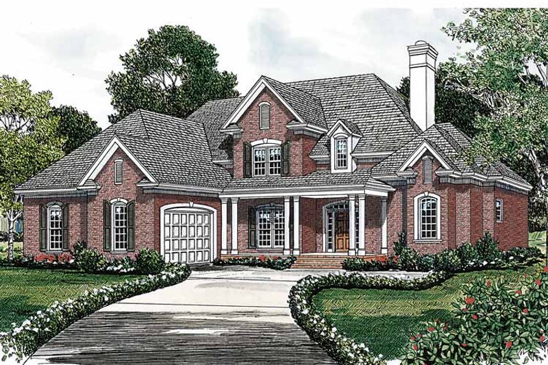 Dream House Plan - Exterior - Front Elevation 3 for Traditional House Plan #453-349 - 4 bed, 3 bath