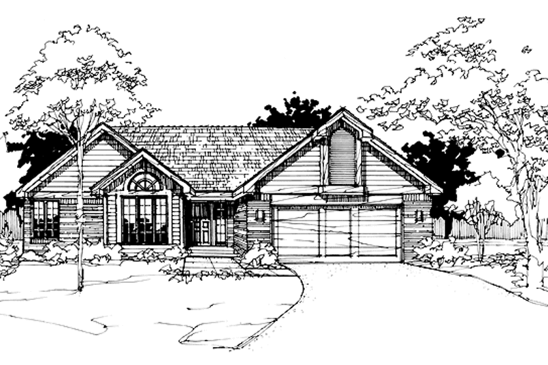 Home Plan - Exterior - Front Elevation 3 for Craftsman House Plan #320-1499 - 3 bed, 2 bath