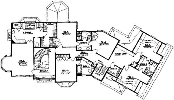 House Design - Traditional Floor Plan - Upper Floor Plan #328-196