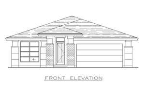 Exterior - Front Elevation 4 for Modern House Plan #1100-1 - 2 bed, 2 bath