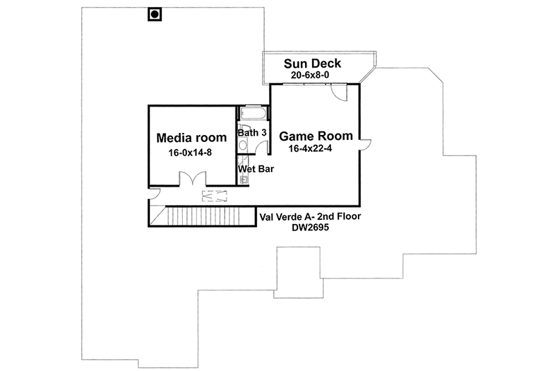 Dream House Plan - Floor Plan - Upper Floor for Mediterranean House Plan #120-235 - 3 bed, 3.5 bath