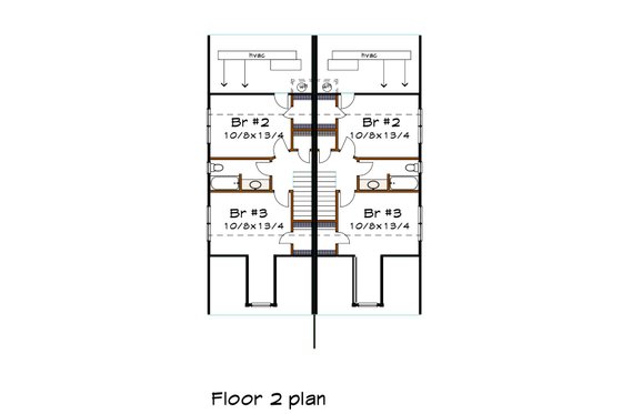 Floor Plan - Upper Floor for Farmhouse House Plan #79-245 - 3 bed, 2 bath