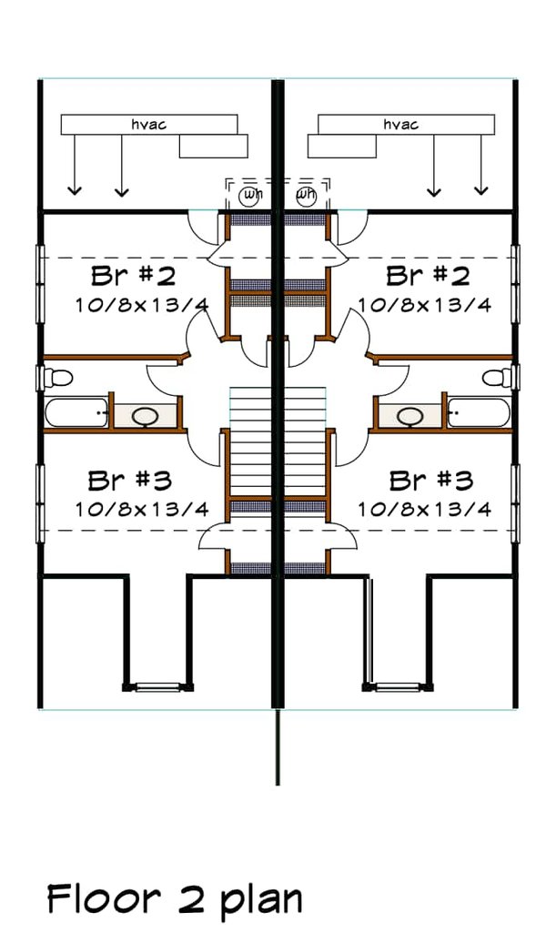 Dream House Plan - Floor Plan - Upper Floor for Farmhouse House Plan #79-245 - 3 bed, 2 bath