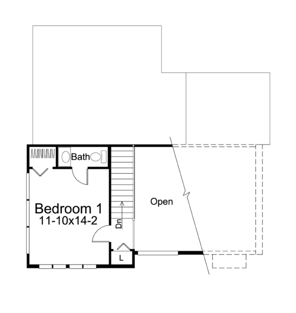 Contemporary Floor Plan - Upper Floor Plan #57-626