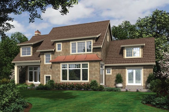 Exterior - Rear Elevation for Traditional House Plan #48-564 - 4 bed, 3 bath