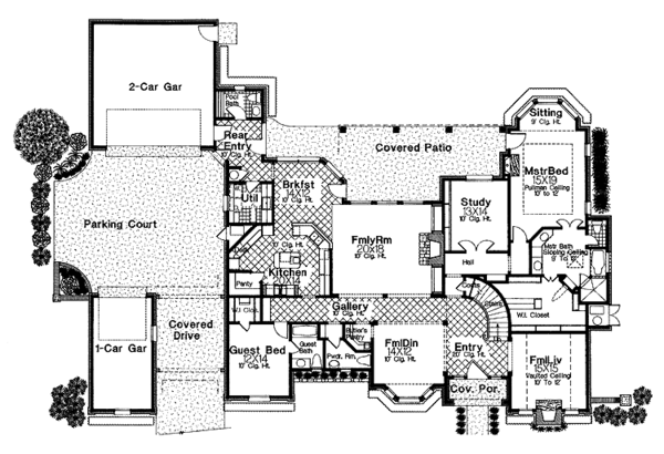 House Blueprint - Country Floor Plan - Main Floor Plan #310-1032
