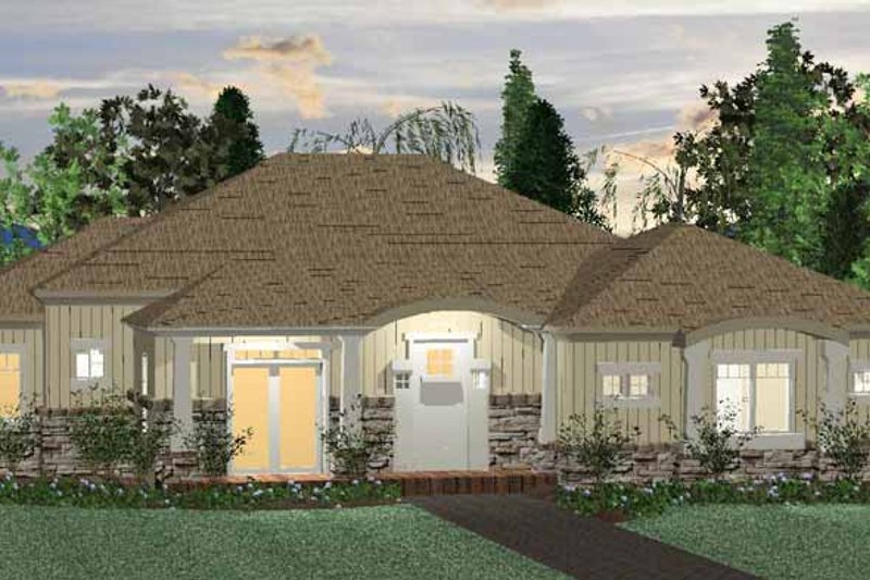 Architectural House Design - Colonial Exterior - Front Elevation Plan #937-38