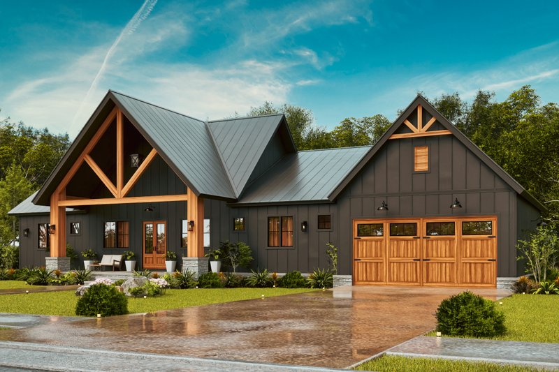 Dream House Plan - Exterior - Front Elevation 5 for Farmhouse House Plan #119-475 - 3 bed, 3.5 bath