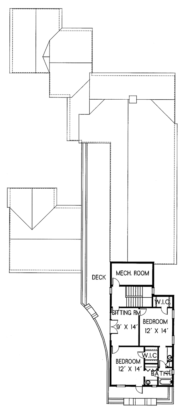 Home Plan - Mediterranean Floor Plan - Upper Floor Plan #76-122
